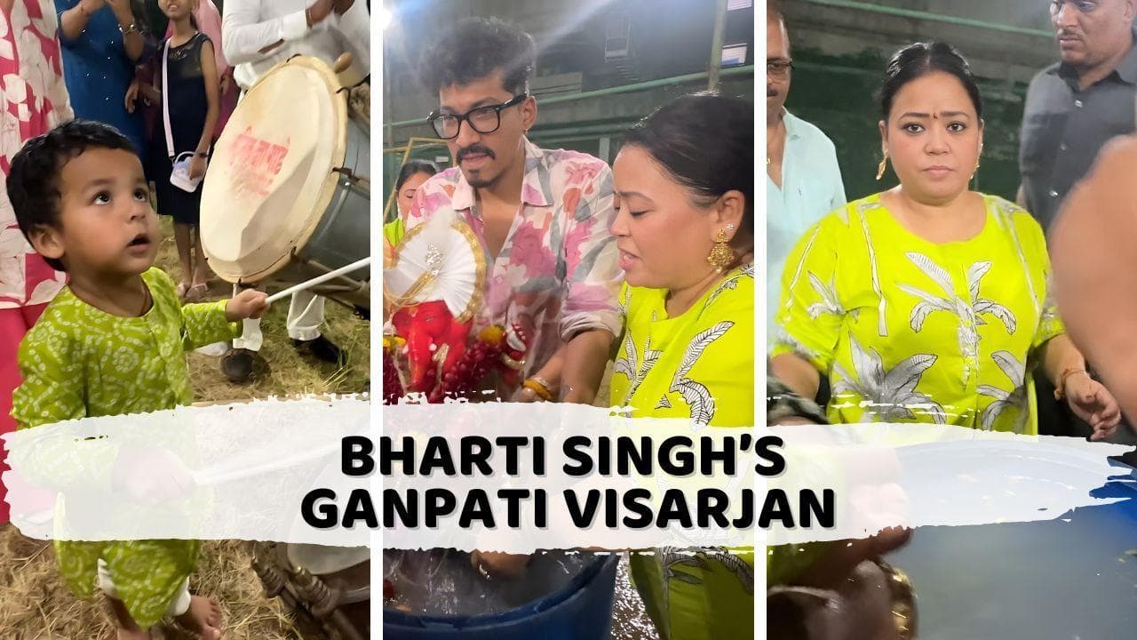 Ganpati Visarjan 2024: Bharti Singh Bids Farewell to Bappa as Gola Steals the Show!