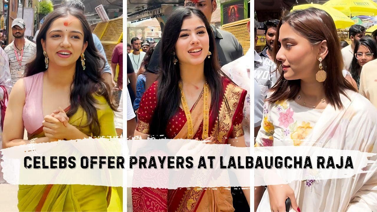 Stars Shine in Traditional Attire at Lalbaugcha Raja: Sai Manjrekar, Ahsaas Channa, and More Celebrate Bappa