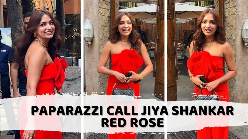 Bigg Boss Star Jiya Shankar Blushes as Paps Call Her 'Red Rose'