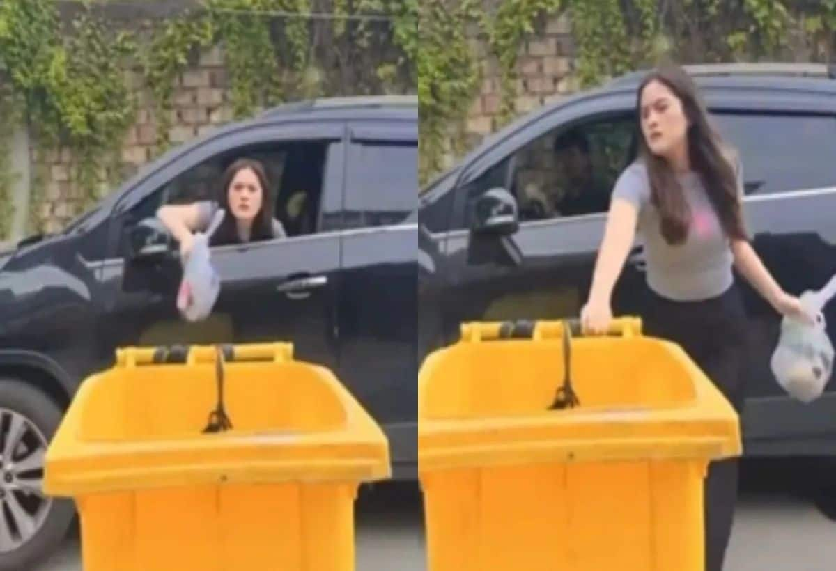 Viral Video: Girl's Clever Garbage Toss Makes Everyone Laugh!