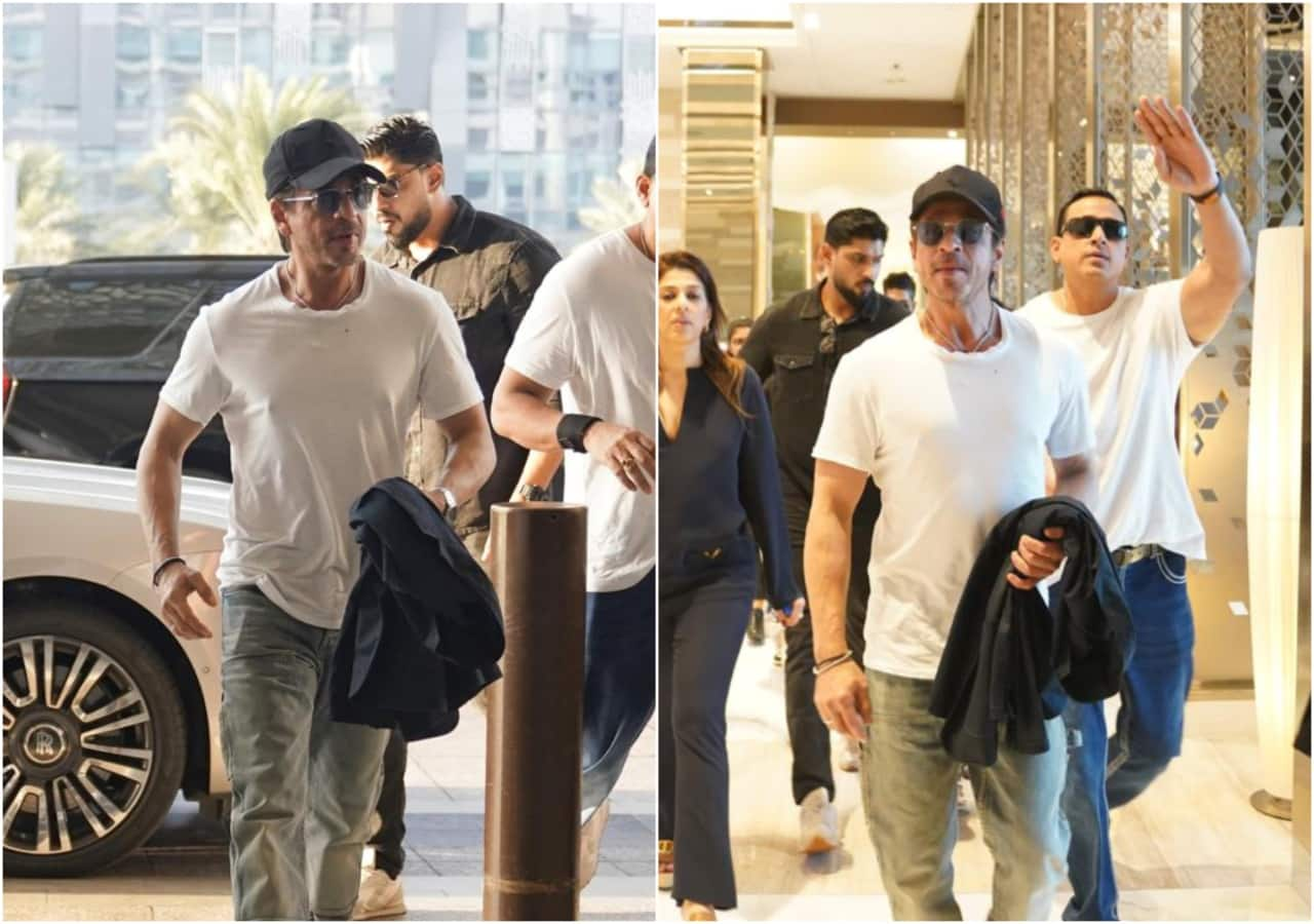 Shah Rukh Khan Wows at 58: Dashing Arrival at Abu Dhabi Airport