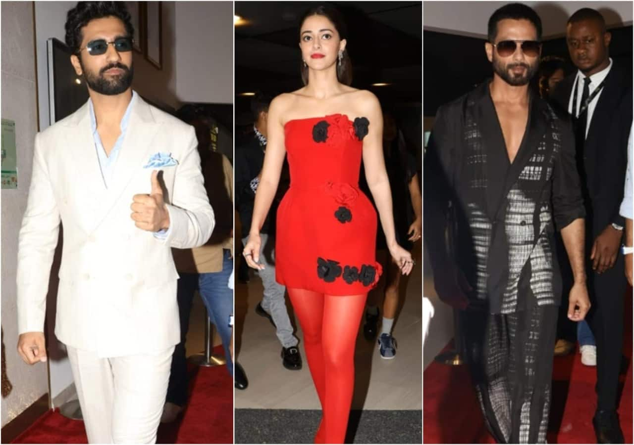 Ananya Panday Shines as 'Red Fairy' at IIFA Press Conference, While Shahid and Vicky Dazzle!