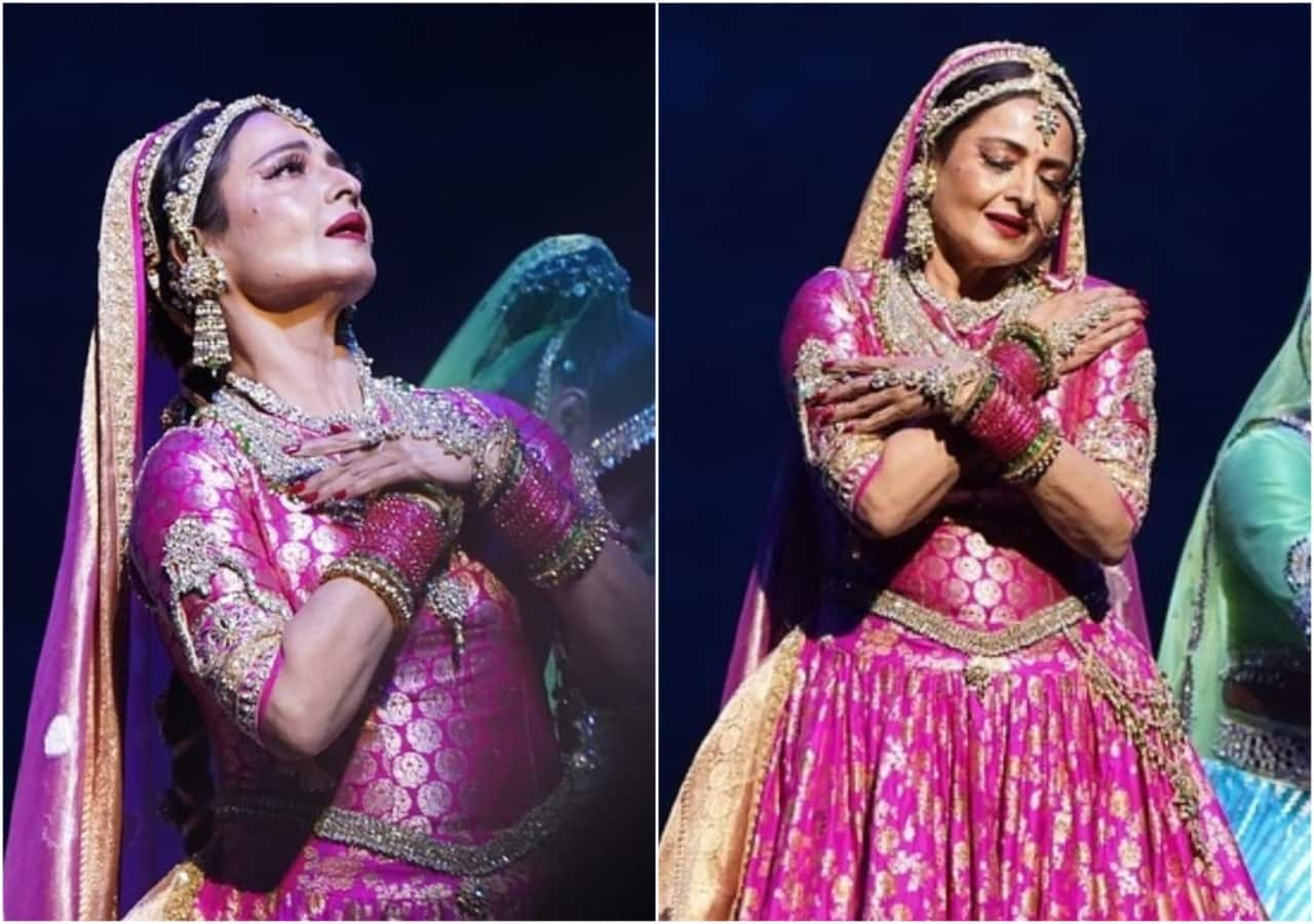 Rekha's Dazzling Pink Lehenga Dance at IIFA 2024: 69 and Still Stunning!