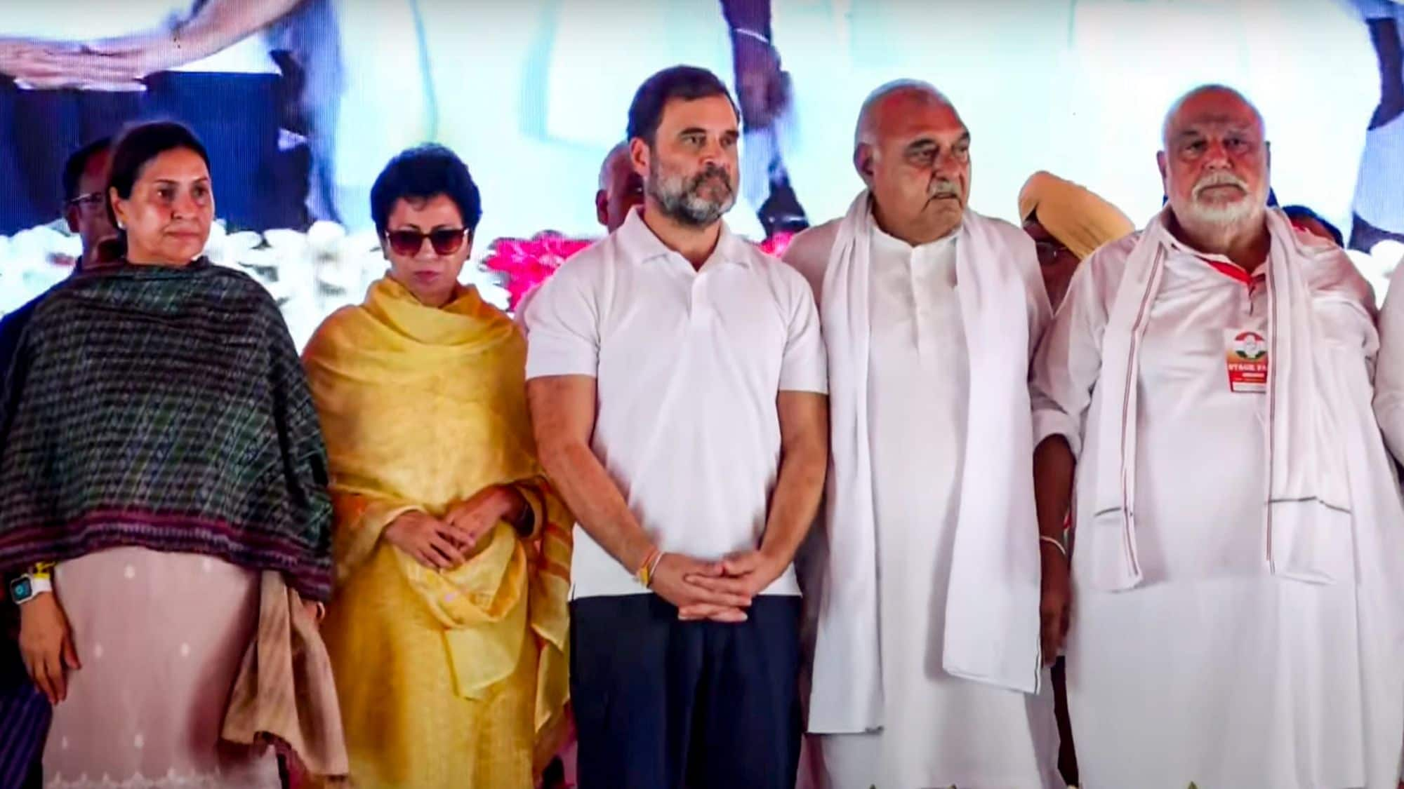 Haryana Elections 2024: Congress Unity as Shailja and Hooda Join Rahul Gandhi on Stage!