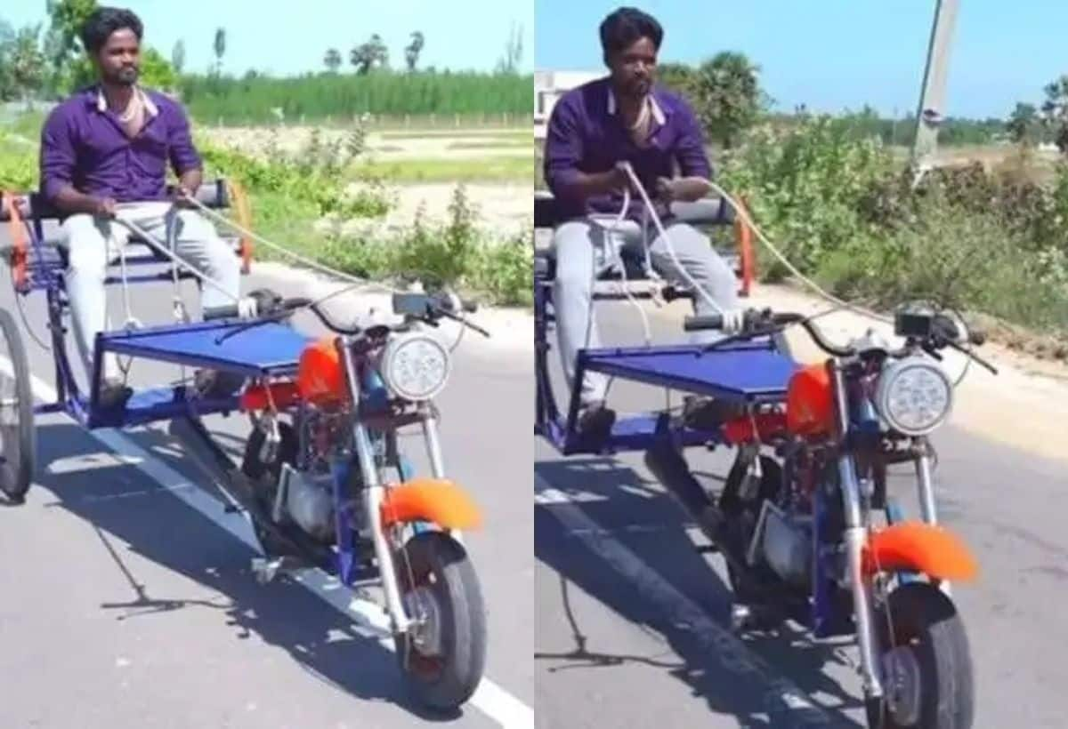 Watch: Man Rides Off Like a Horse, Leaves Bike Behind!