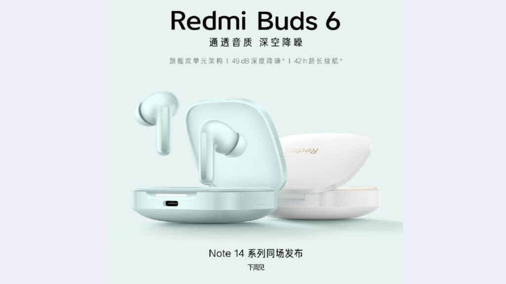 Redmi Buds 6: 42-Hour Battery Life, Launching September 25 – Pre-Order Now!