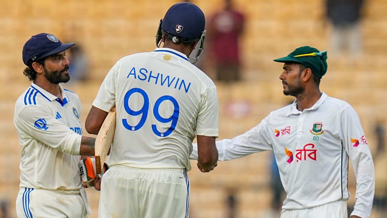 IND vs BAN 1st Test: Jadeja Falls Short of Century as India Trails by 400 Runs