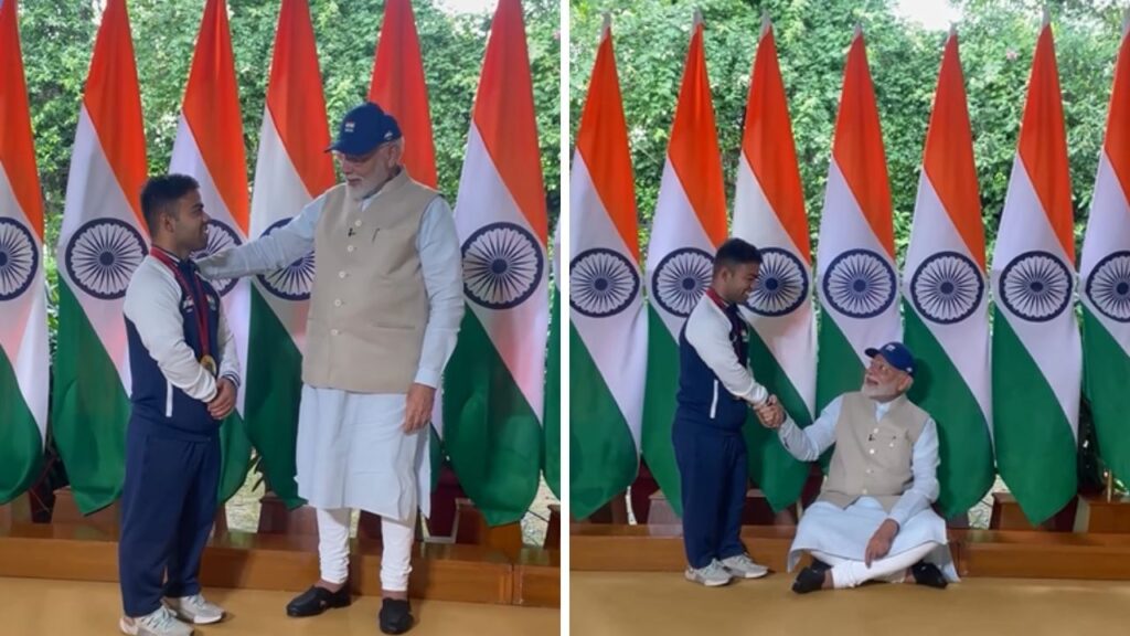 PM Modi Sits on Ground to Grant Fan's Wish - Heartwarming Video Goes Viral!