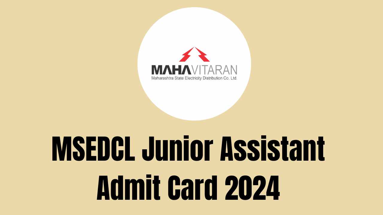 msedcl junior assistant admit card 2024 now available download details inside