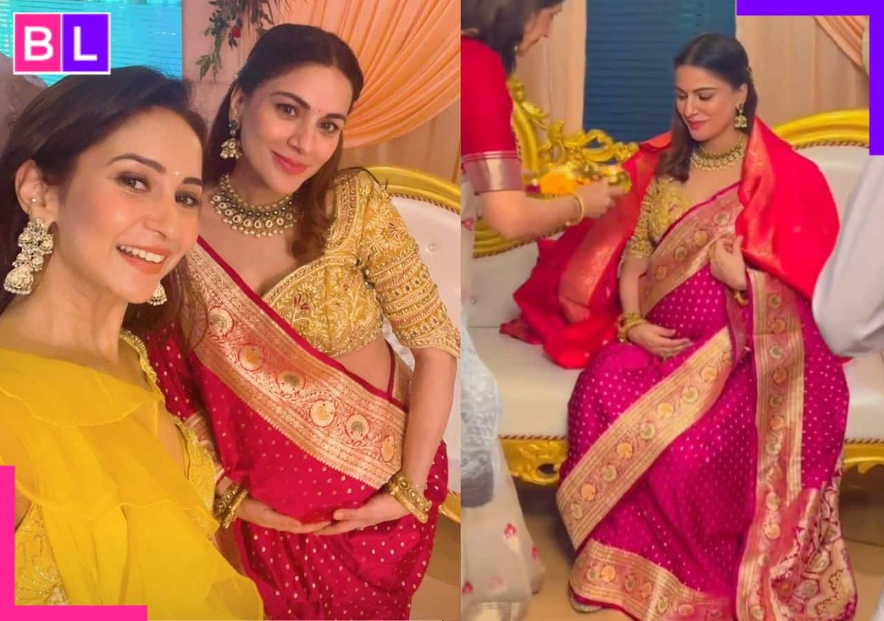 Shraddha Arya Dazzles in Pink Saree: Adorable Baby Shower Photos!