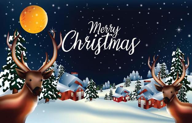 celebrate merry christmas background concept free vector