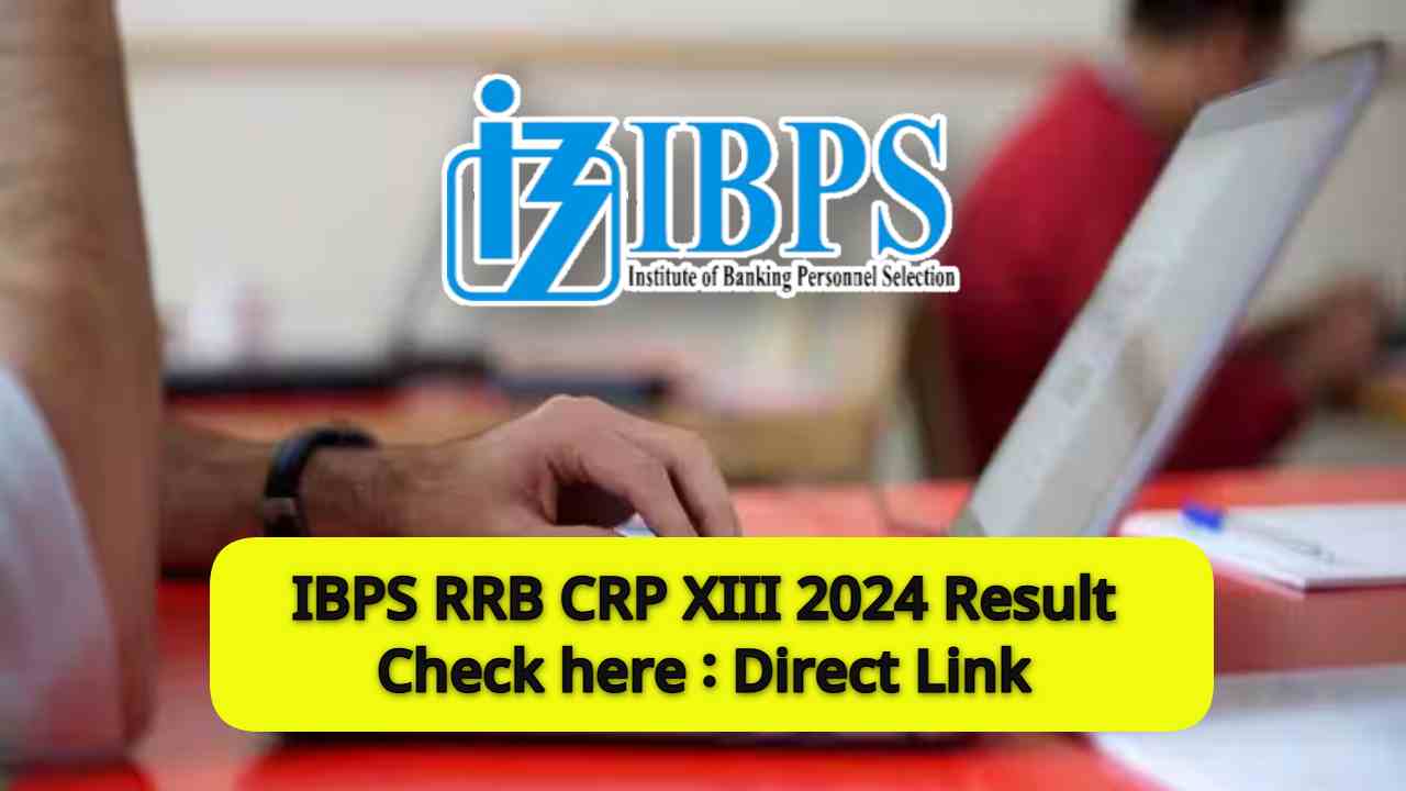 ibps rrb crp xiii 2024 result decleared